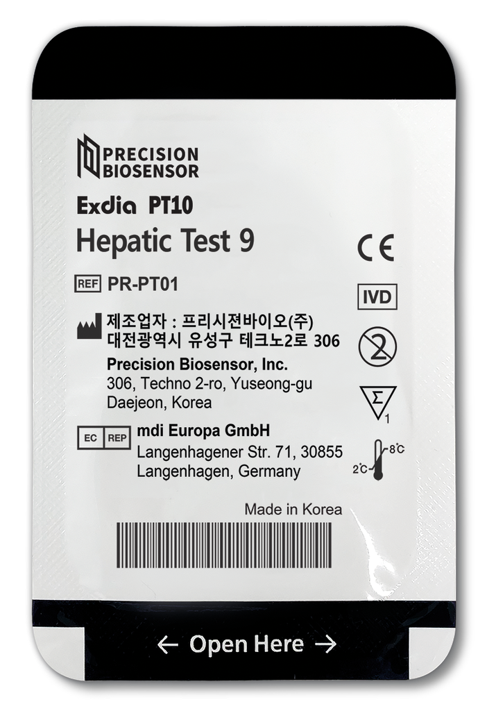 POCT EXDIA PT10 Cartucho Hepatic Test 9