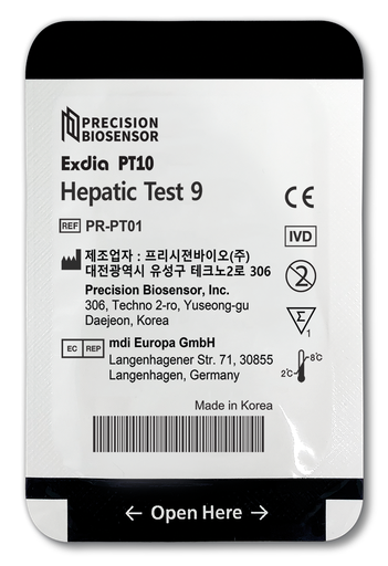 POCT EXDIA PT10 Cartucho Hepatic Test 9